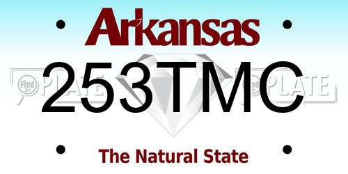 253TMC Arkansas License Plate
