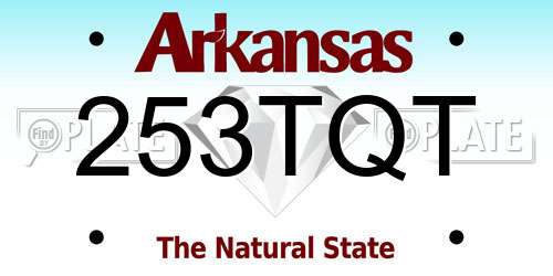 253TQT Arkansas License Plate