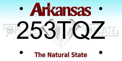 253TQZ Arkansas License Plate