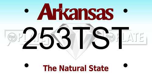 253TST Arkansas License Plate