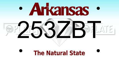 253ZBT Arkansas License Plate