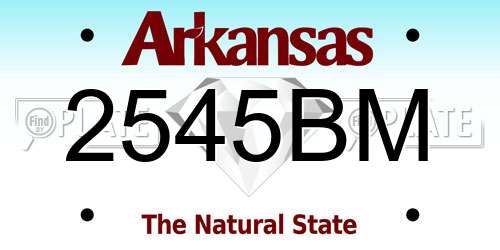 2545BM Arkansas License Plate