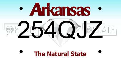 254QJZ Arkansas License Plate