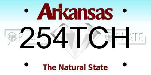 254TCH Arkansas License Plate