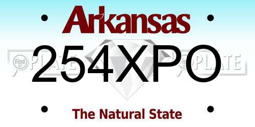 254XPO Arkansas License Plate