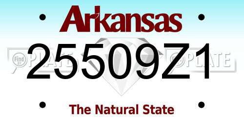 25509Z1 Arkansas License Plate