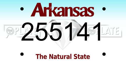 255141 Arkansas License Plate