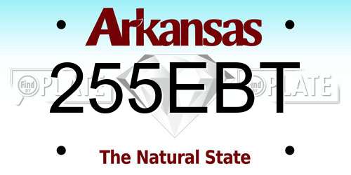255EBT Arkansas License Plate
