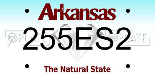 255ES2 Arkansas License Plate
