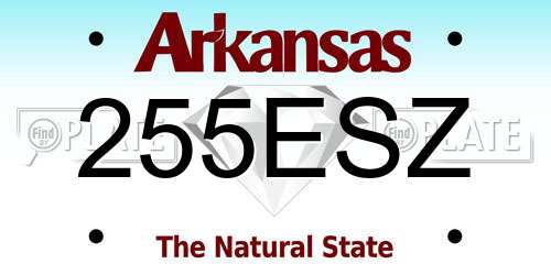 255ESZ Arkansas License Plate
