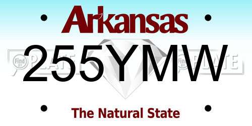 255YMW Arkansas License Plate