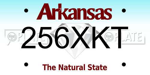 256XKT Arkansas License Plate