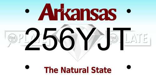 256YJT Arkansas License Plate
