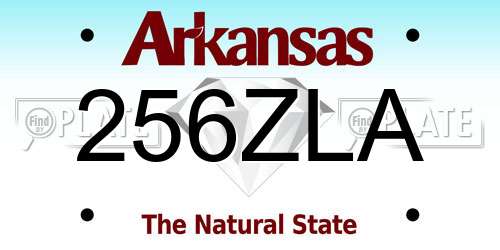 256ZLA Arkansas License Plate