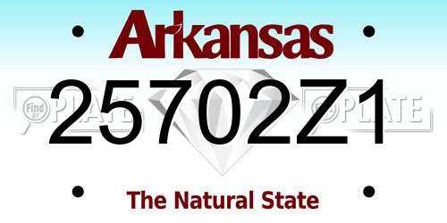 25702Z1 Arkansas License Plate