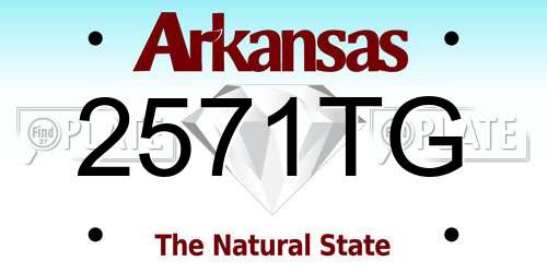 2571TG Arkansas License Plate
