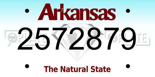 2572879 Arkansas License Plate