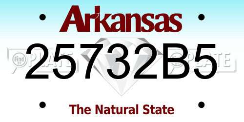 25732B5 Arkansas License Plate