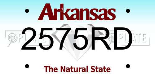 2575RD Arkansas License Plate