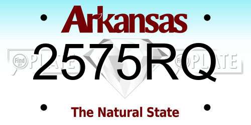 2575RQ Arkansas License Plate