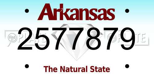 2577879 Arkansas License Plate