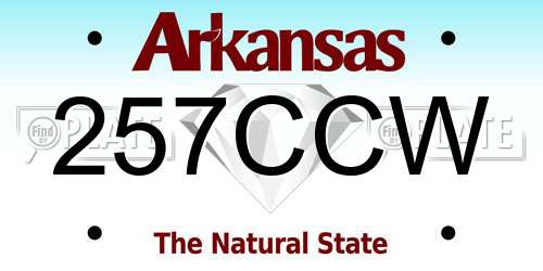 257CCW Arkansas License Plate