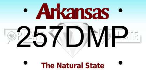 257DMP Arkansas License Plate