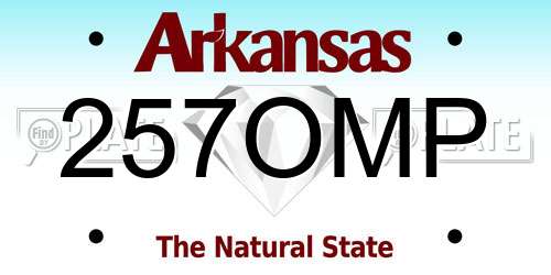 257OMP Arkansas License Plate