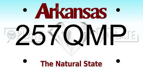 257QMP Arkansas License Plate