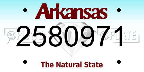 2580971 Arkansas License Plate