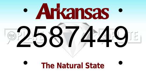 2587449 Arkansas License Plate