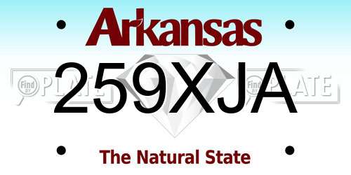 259XJA Arkansas License Plate