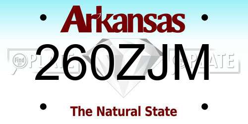 260ZJM Arkansas License Plate