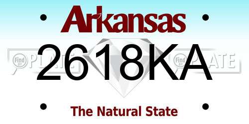 2618KA Arkansas License Plate