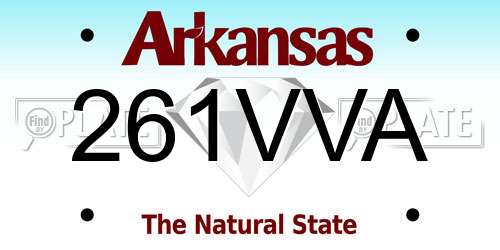 261VVA Arkansas License Plate