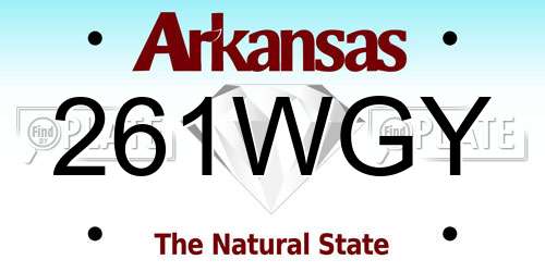 261WGY Arkansas License Plate