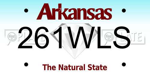 261WLS Arkansas License Plate