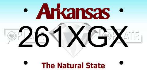 261XGX Arkansas License Plate