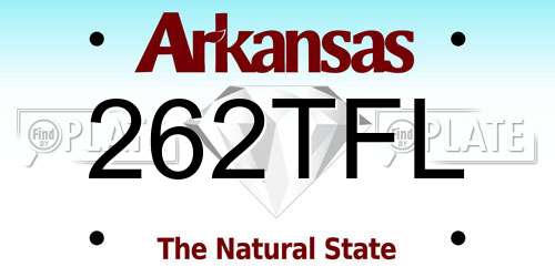 262TFL Arkansas License Plate