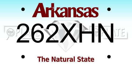 262XHN Arkansas License Plate