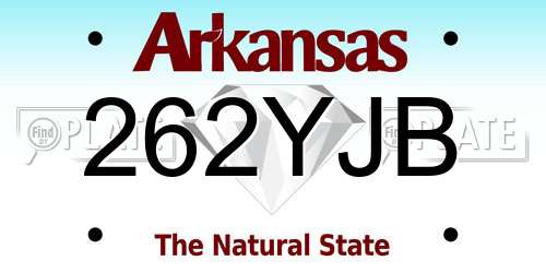 262YJB Arkansas License Plate