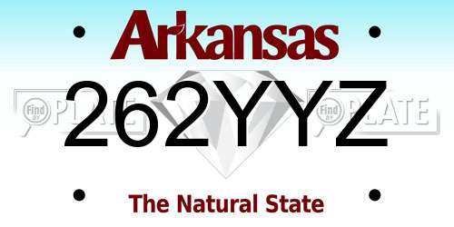 262YYZ Arkansas License Plate