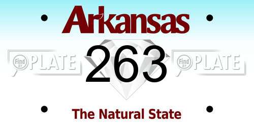 263 Arkansas License Plate