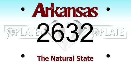 2632 Arkansas License Plate