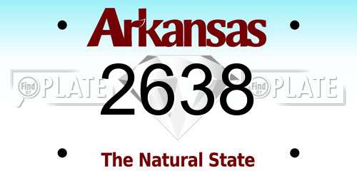 2638 Arkansas License Plate