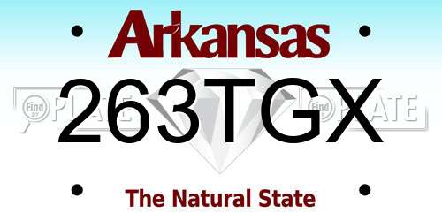 263TGX Arkansas License Plate