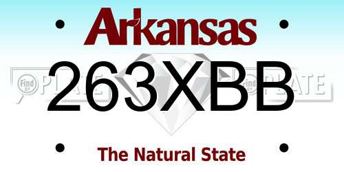 263XBB Arkansas License Plate