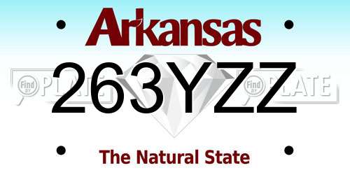 263YZZ Arkansas License Plate