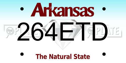 264ETD Arkansas License Plate