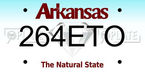 264ETO Arkansas License Plate